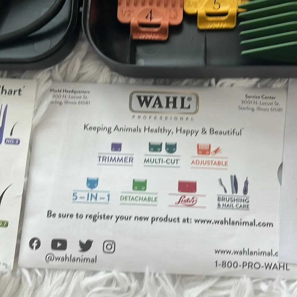 Wahl Color Groom Dog Clippers W/Case USED